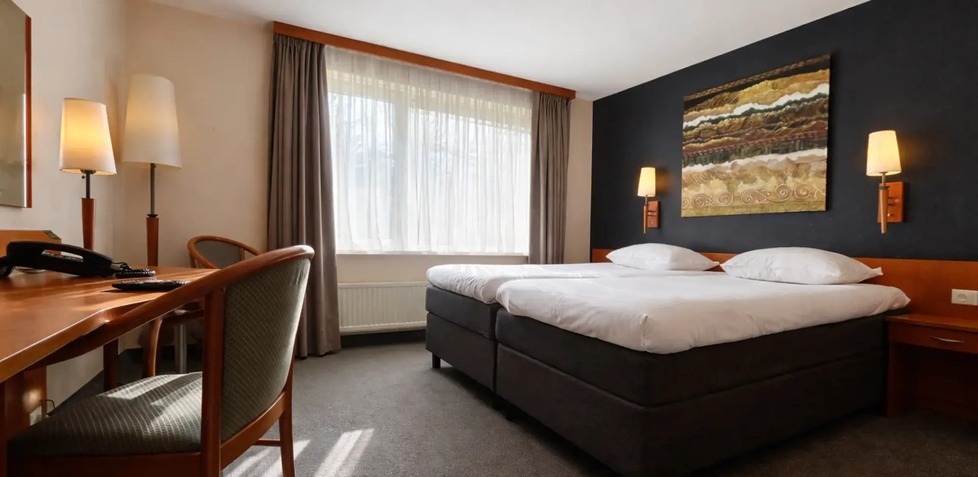 Compact hotelkamer bij Hotel de Werelt Garderen